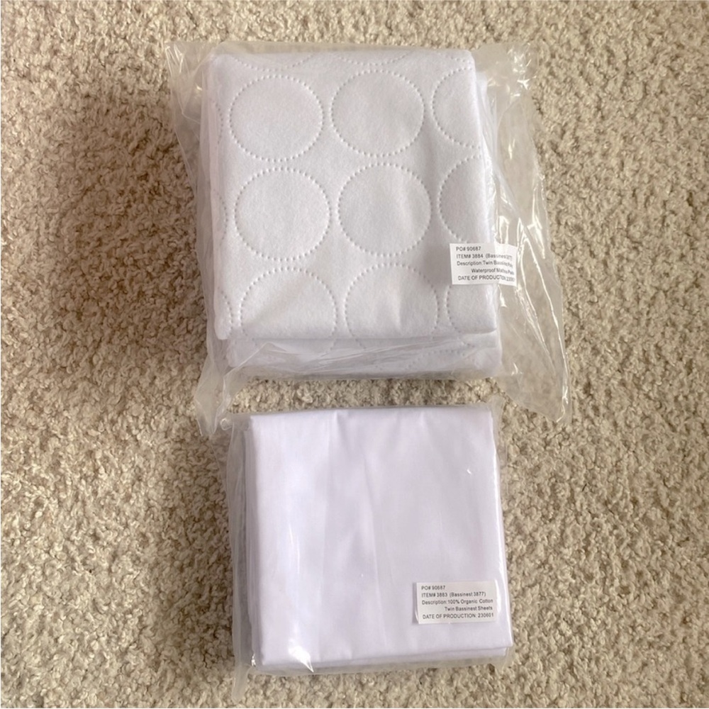 Organic cotton twin bassinet sheets halo